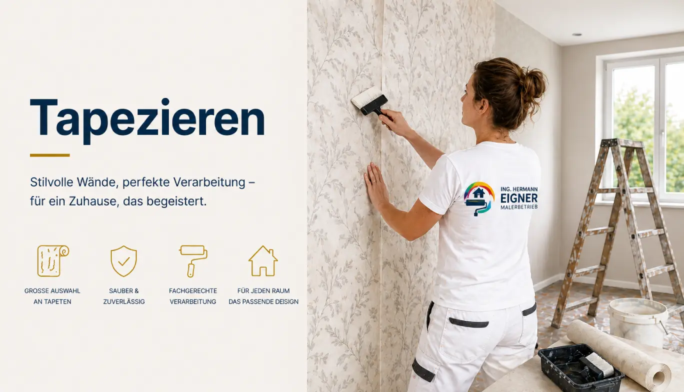 Professionelle Tapezierarbeiten von Malerbetrieb Eigner in Wiener Neustadt