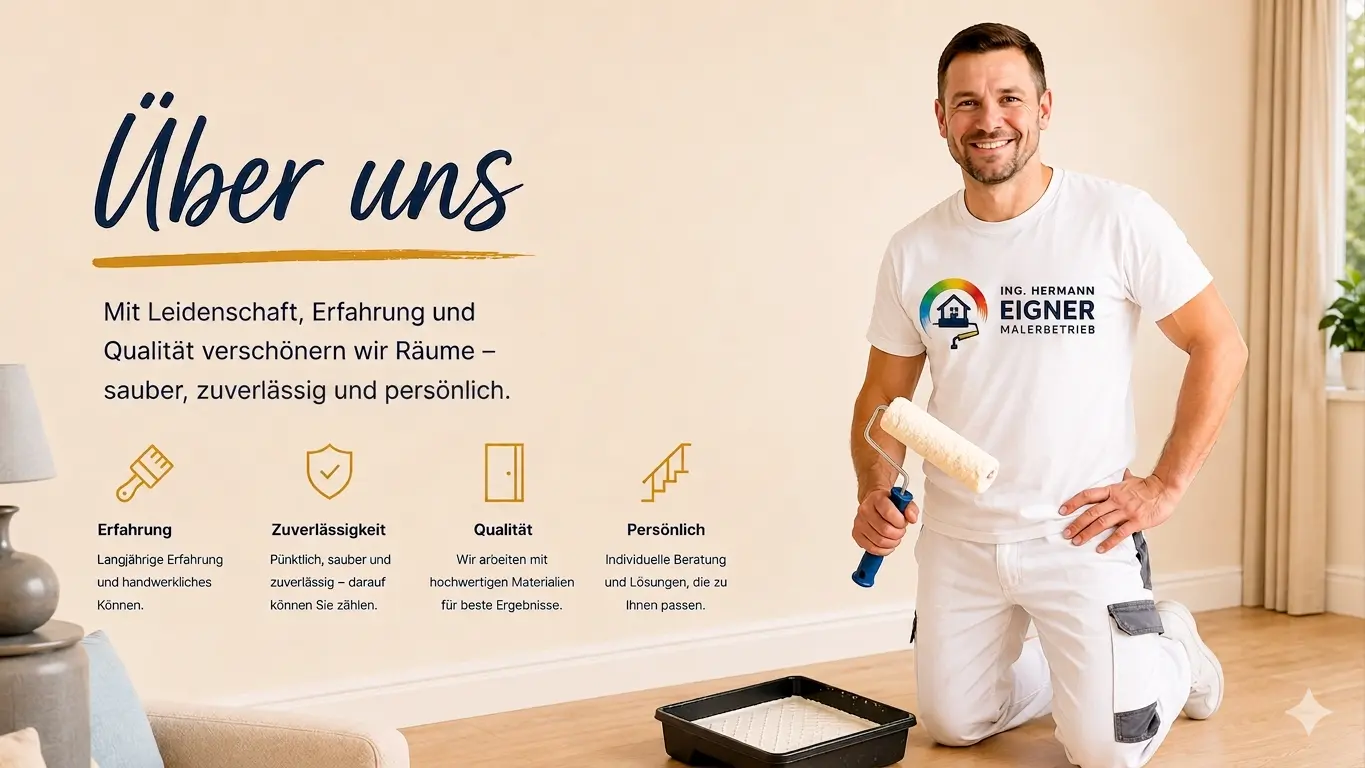 Ing. Hermann Eigner bei professionellen Malerarbeiten in Wiener Neustadt
